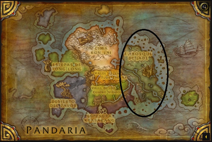 Localización Bosque de Jade.